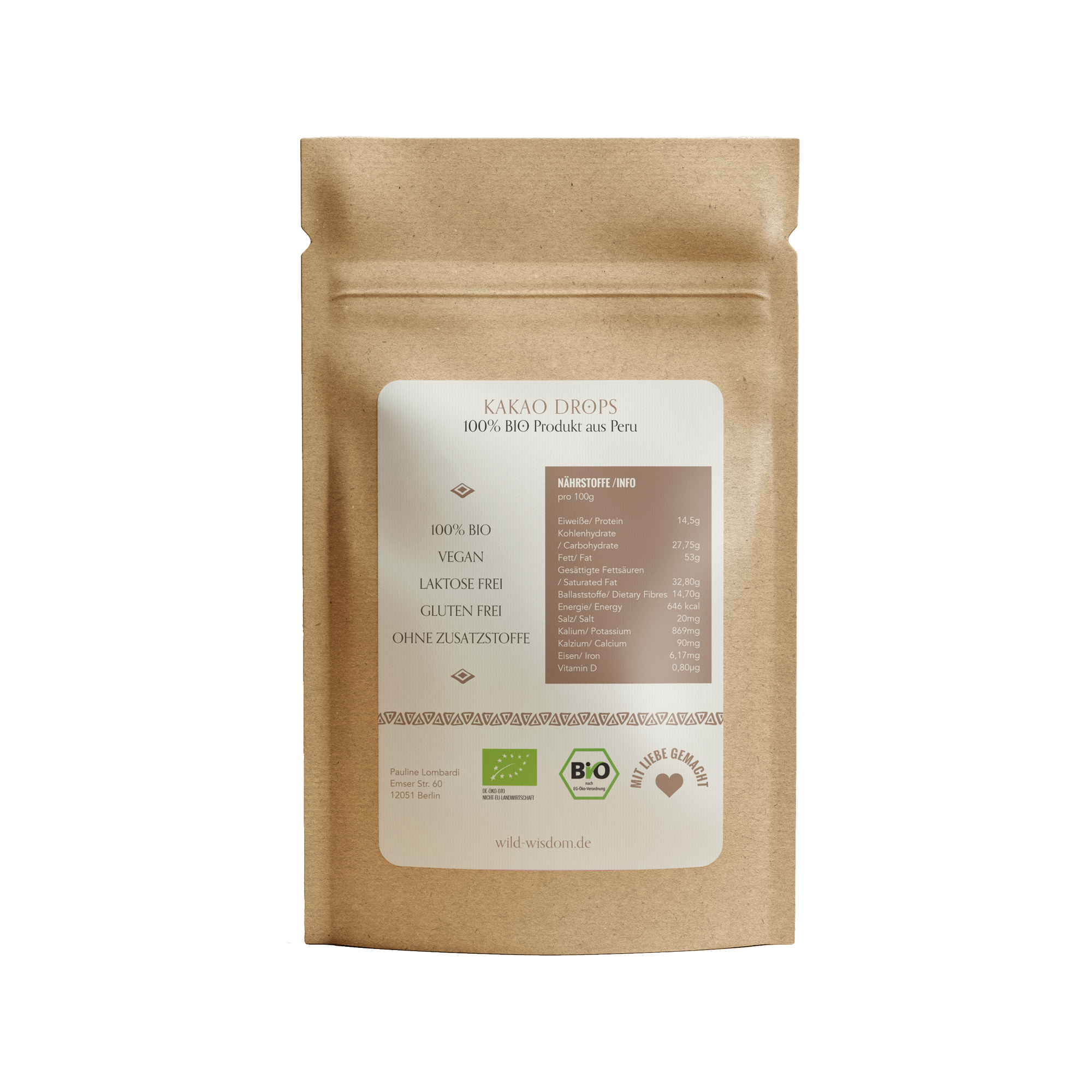 Bio RohKakao Drops 500g