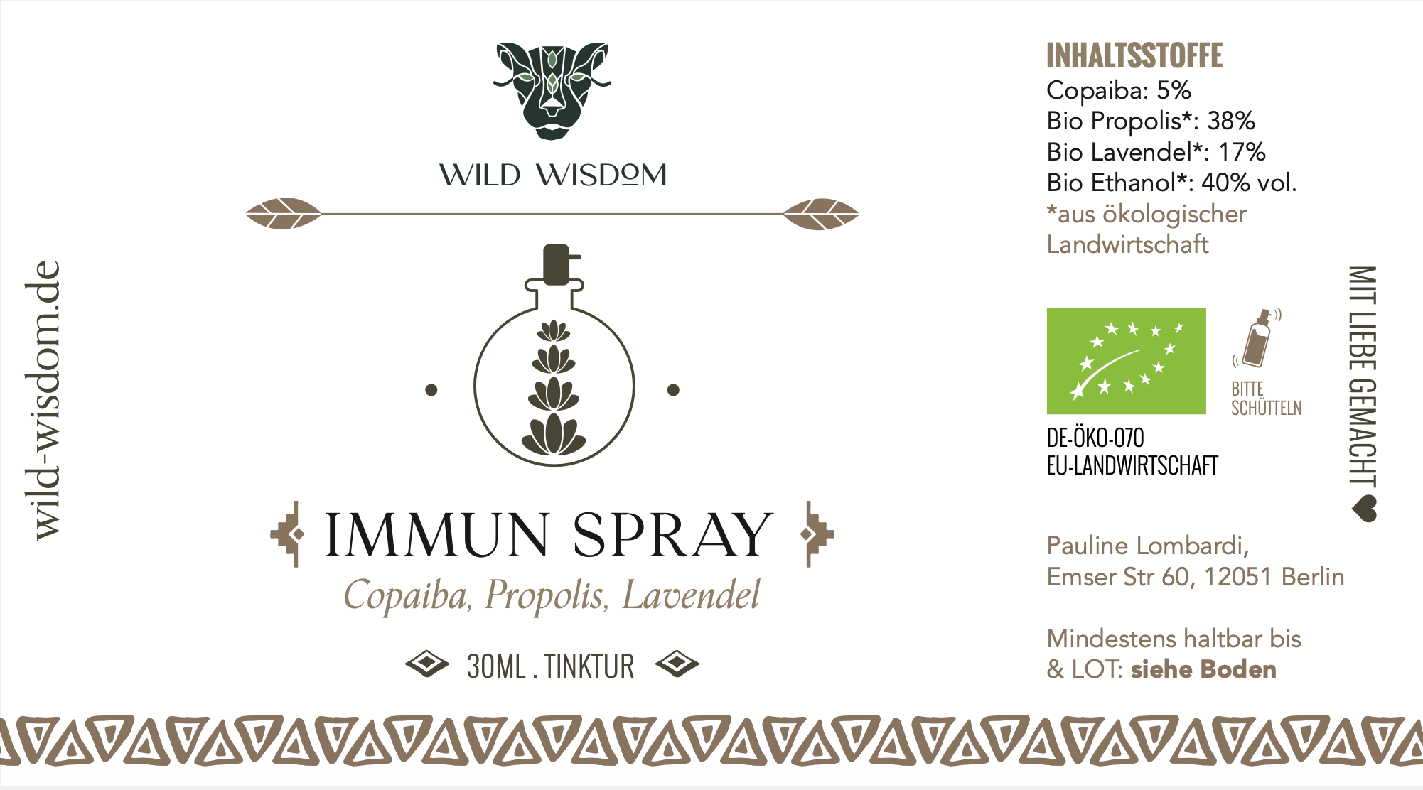 Immun Spray -  Bio Propolis, Bio Lavendel, Copaiba Spray 30ml