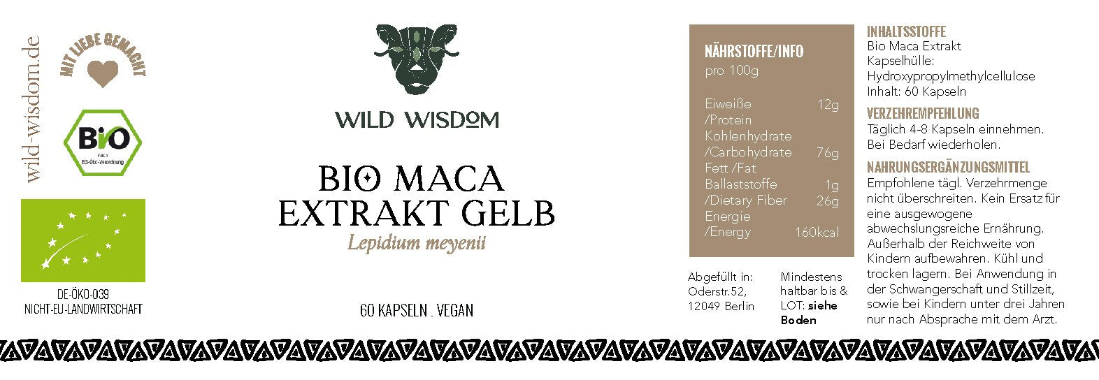 Organic Maca Extract Yellow